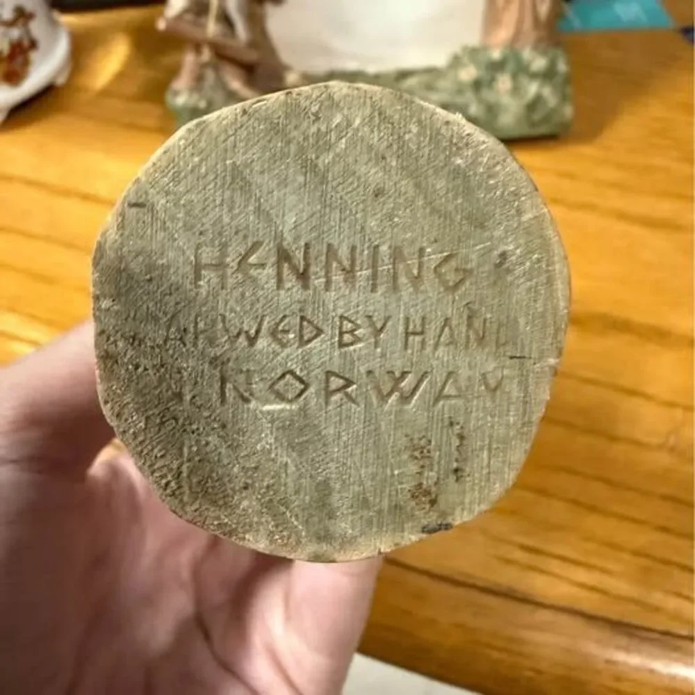 Cute hand carved Norwegian girl
